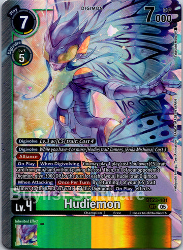 Hudiemon [BT23-101 SEC] [Hackers' Slumber] Foil