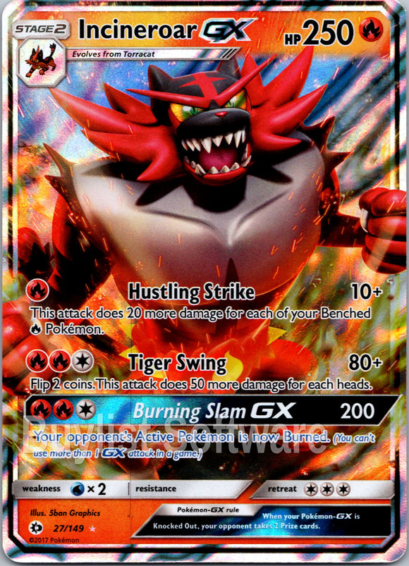 Incineroar GX [27/149] [Sun & Moon Base Set] Holofoil
