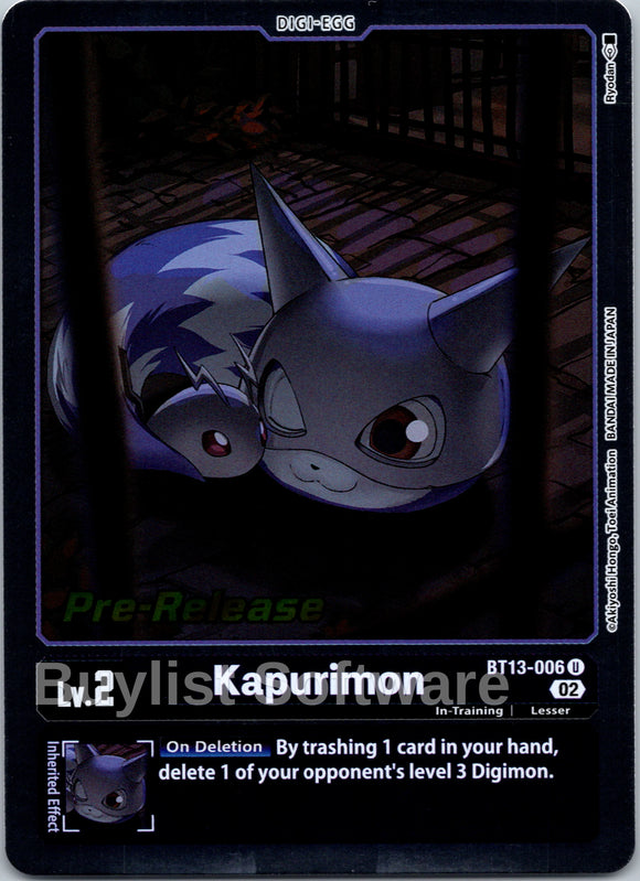 Kapurimon [BT13-006] [Versus Royal Knight Pre-Release Cards] Foil