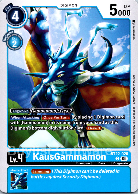 KausGammamon [BT22-020 C] [Cyber Eden]