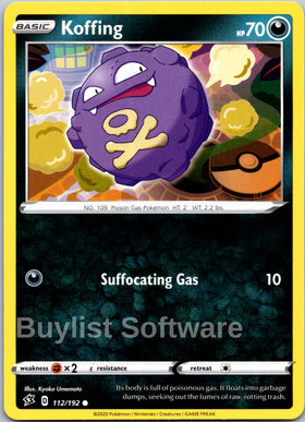 Koffing (112/192) [Sword & Shield: Rebel Clash]