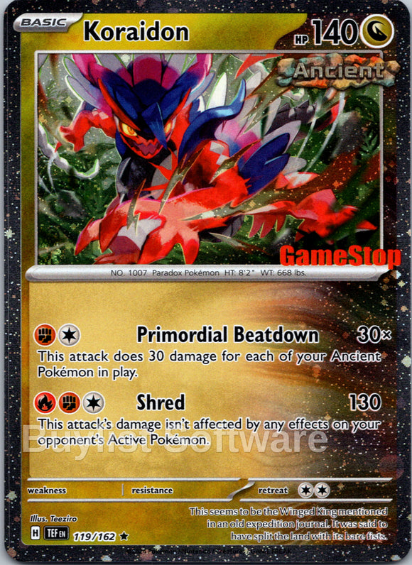Koraidon (Gamestop Promo) [119/162] [Temporal Forces] Reverse Holofoil