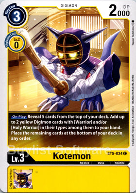 Kotemon [BT5-034] [Battle of Omni] Normal