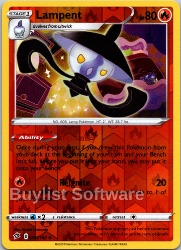 Lampent [032/192] [Rebel Clash] Reverse Holofoil