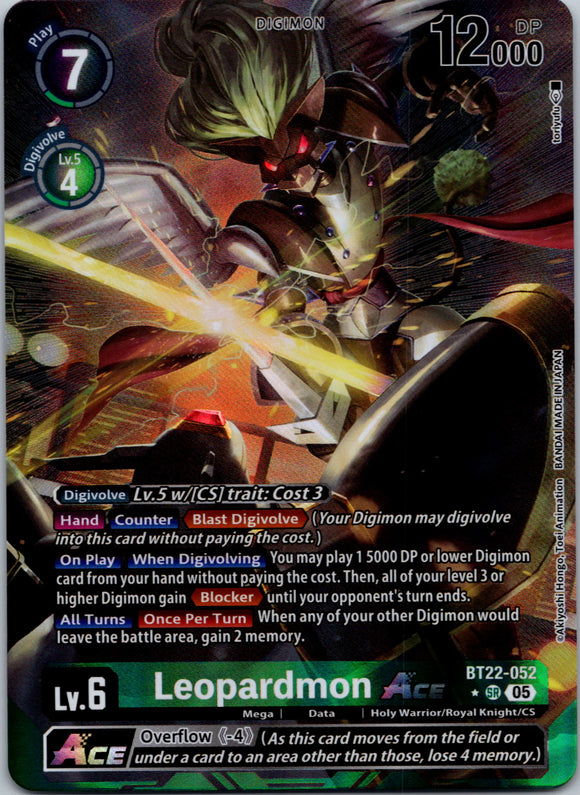 Leopardmon ACE (Alternate Art) [BT22-052 SR] [Cyber Eden] Foil