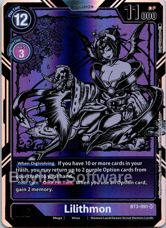 Lilithmon (Alternate Art) [BT3-091] [Release Special Booster] Foil