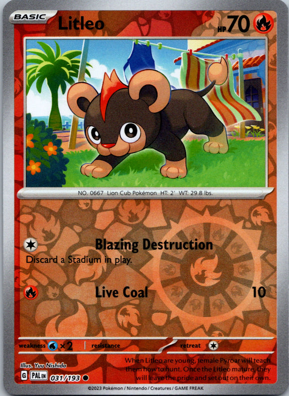 Litleo [031/193] [Paldea Evolved] Reverse Holofoil