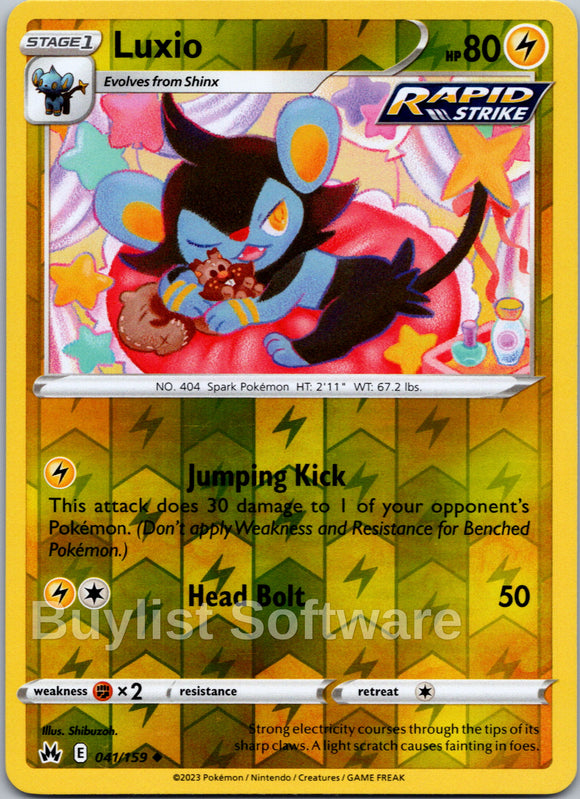 Luxio (41) [041/159] [Crown Zenith] Reverse Holofoil