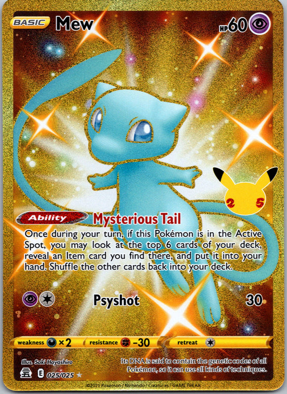Mew (Secret) [025/025] [Celebrations] Holofoil