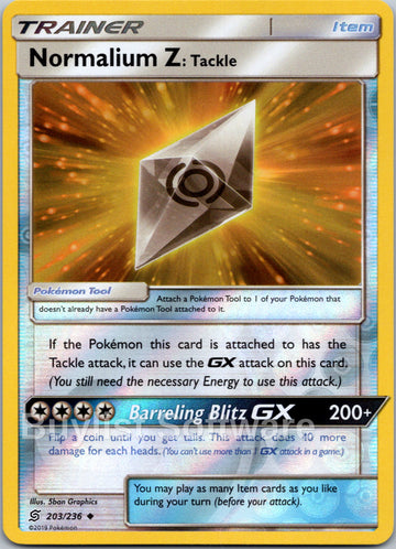 Normalium Z: Tackle [203/236] [Unified Minds] Reverse Holofoil