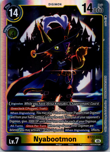 Nyabootmon [BT22-042 SR] [Cyber Eden] Foil