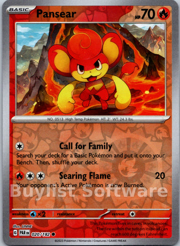 Pansear [020/182] [Paradox Rift] Reverse Holofoil