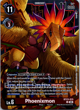 Phoenixmon [BT23-015 U] [Hackers' Slumber Release Event Cards]
