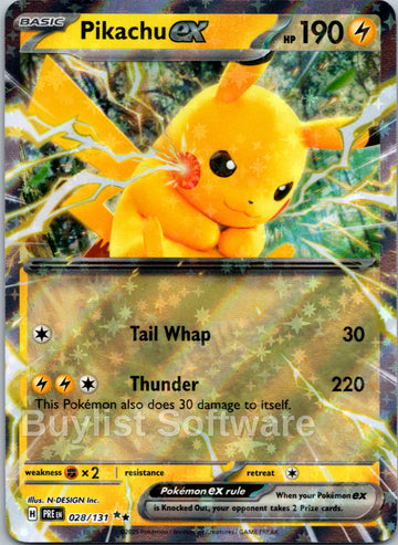 Pikachu ex [028/131] - (Prismatic Evolutions) Holofoil