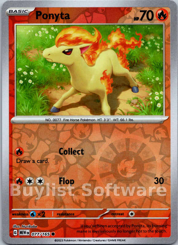 Ponyta (077/165) [Scarlet & Violet:  151] Reverse Holofoil