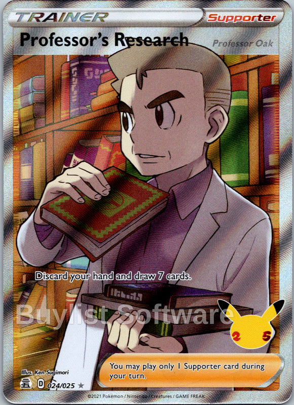 Professor's Research (Full Art) [024/025] [Celebrations] Holofoil