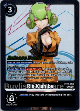 Rie Kishibe [BT22-090 R] [Cyber Eden Release Event Cards] Foil