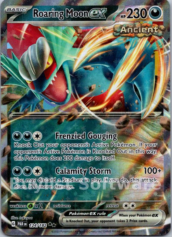 Roaring Moon ex (124/182) - [Scarlet & Violet: Paradox Rift] Holofoil