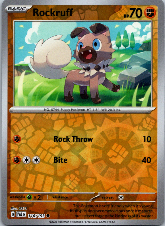 Rockruff [116/193] [Paldea Evolved] Reverse Holofoil