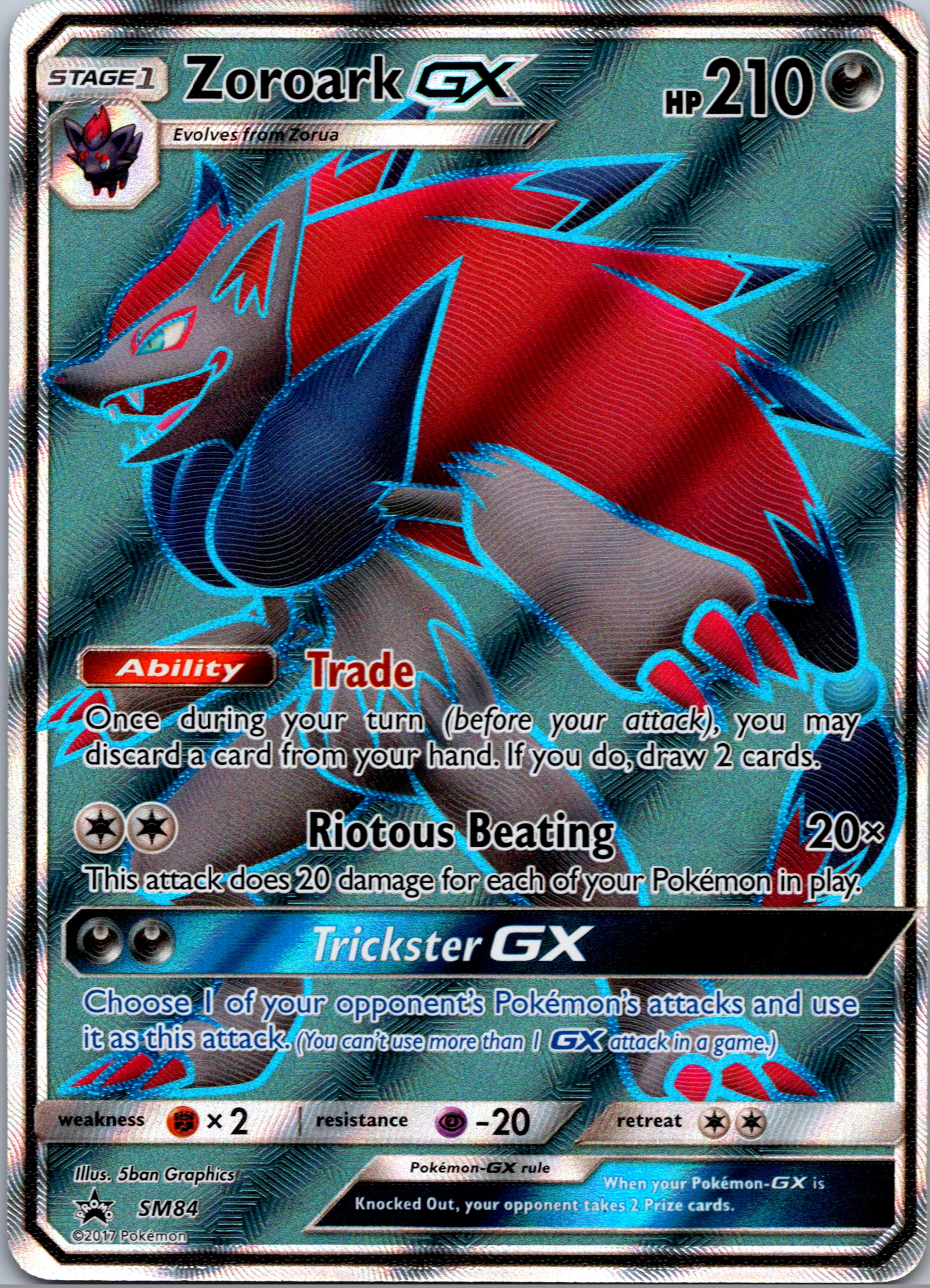 Zoroark GX (SM84) [Sun & Moon: Black Star Promos]