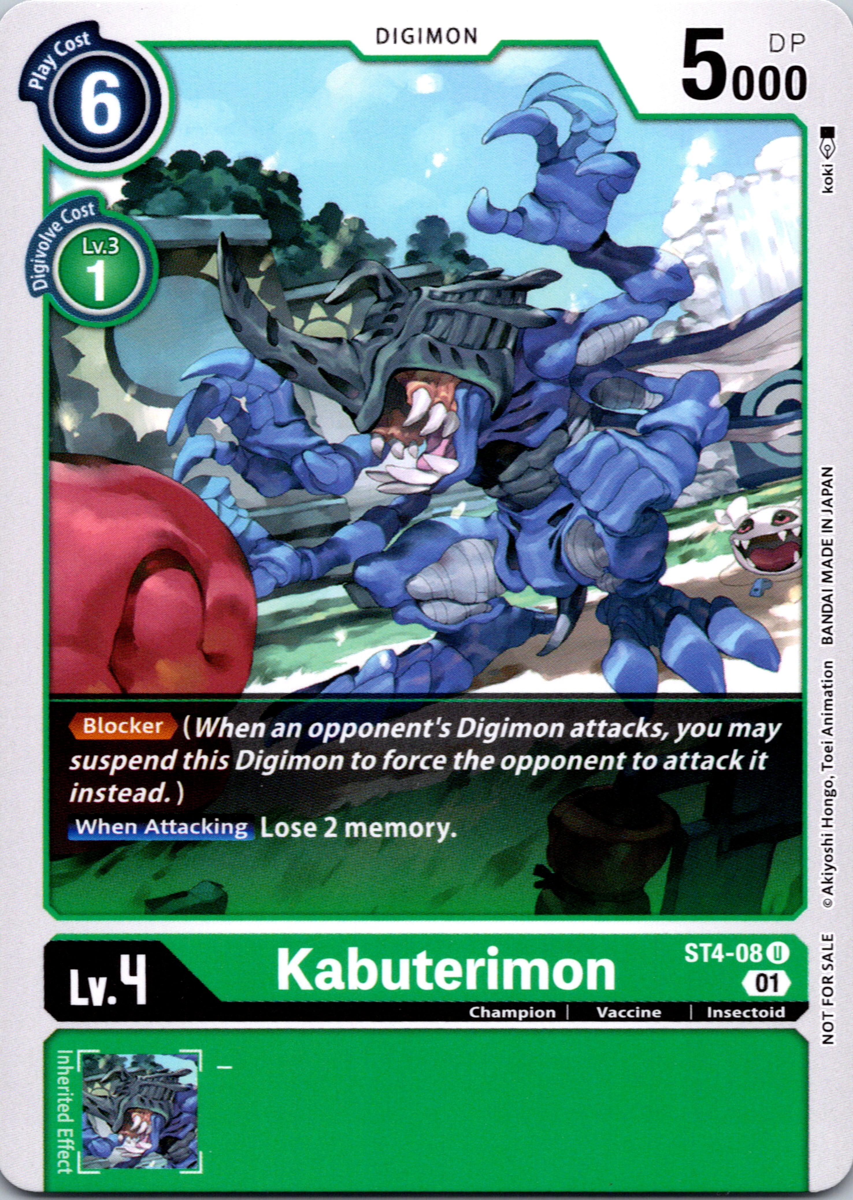 Kabuterimon (Winner Pack Xros Encounter) [ST4-08] [Starter Deck 04: Giga Green] Normal