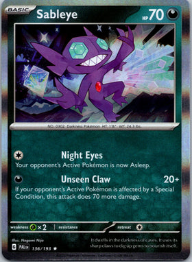 Sableye [136/193] [Paldea Evolved] Holofoil