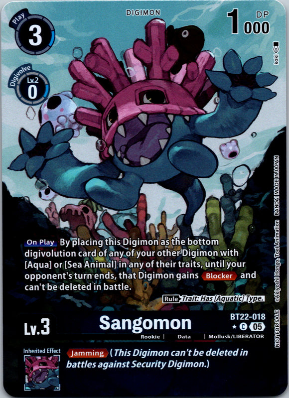 Sangomon (Box Topper) [BT22-018 C] [Cyber Eden] Foil