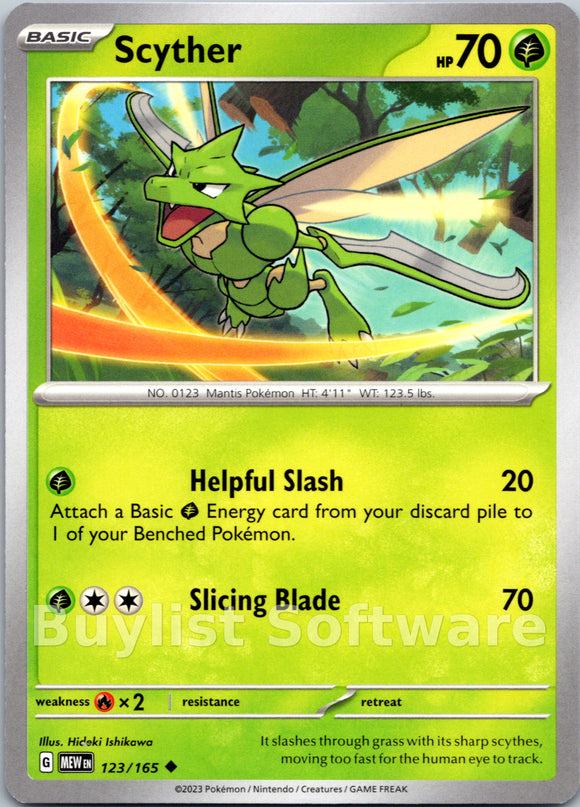 Scyther (123/165) [Scarlet & Violet:  151] Reverse Holofoil