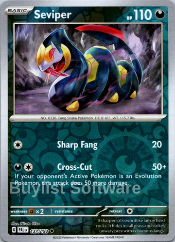Seviper [137/193] [Paldea Evolved] Reverse Holofoil