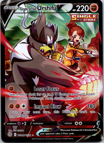 Single Strike Urshifu V [TG18/TG30] [Brilliant Stars Trainer Gallery] Holofoil
