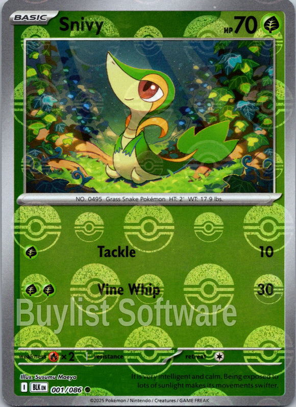 Snivy (Poke Ball Pattern) [001/086] [Black Bolt] Holofoil