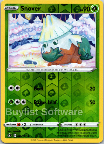 Snover [012/192] [Rebel Clash] Reverse Holofoil