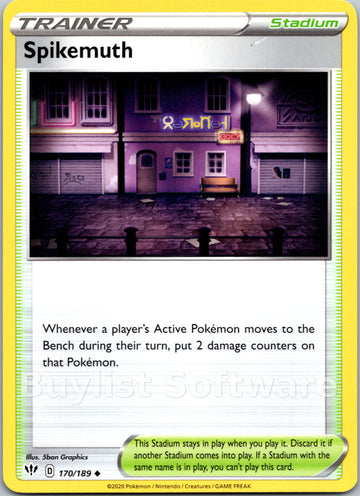 Spikemuth (170/189) [SWSH03: Darkness Ablaze]