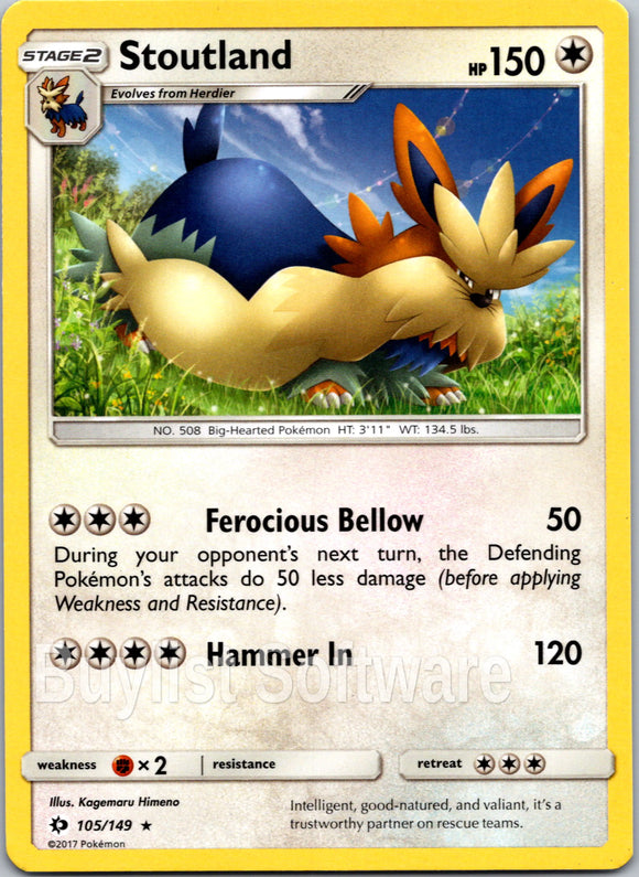 Stoutland [105/149] [Sun & Moon Base Set]