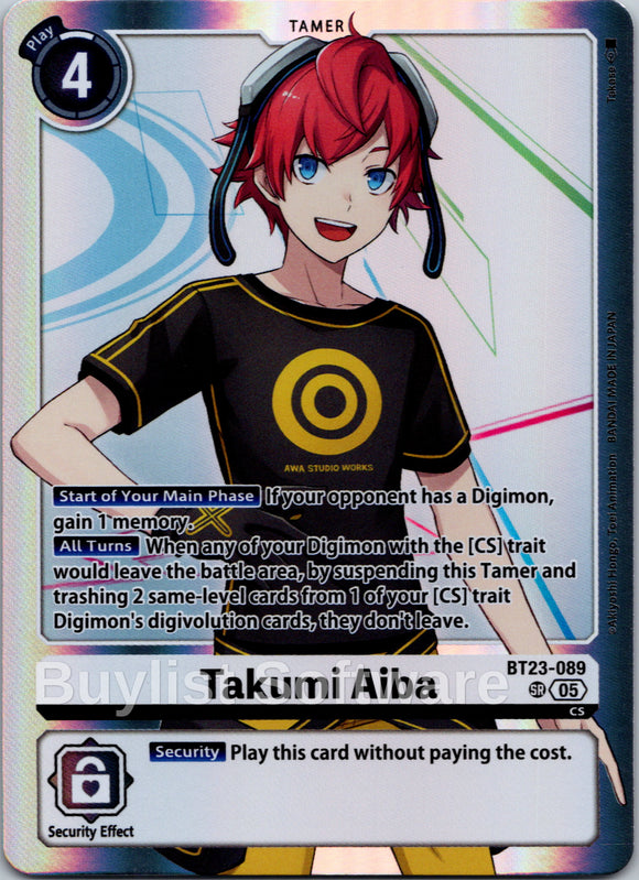 Takumi Aiba [BT23-089] [Hackers' Slumber] Foil