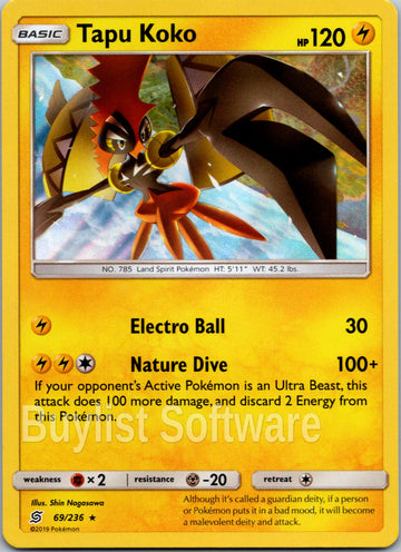 Tapu Koko [69/236] [Unified Minds] Holofoil