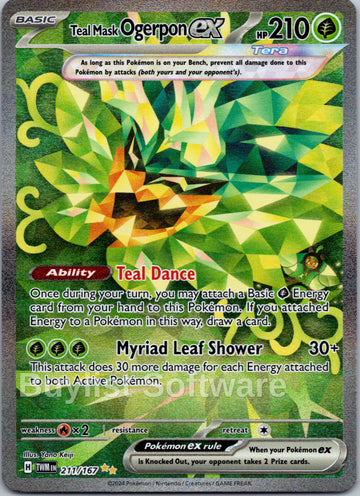 Teal Mask Ogerpon ex [211/167] - (Twilight Masquerade) Holofoil