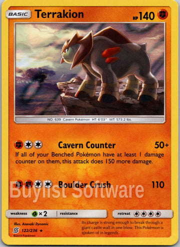 Terrakion [122/236] [Unified Minds] Holofoil