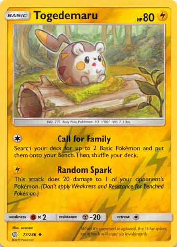 Togedemaru - 73/236 [73/236] [Cosmic Eclipse] Reverse Holofoil