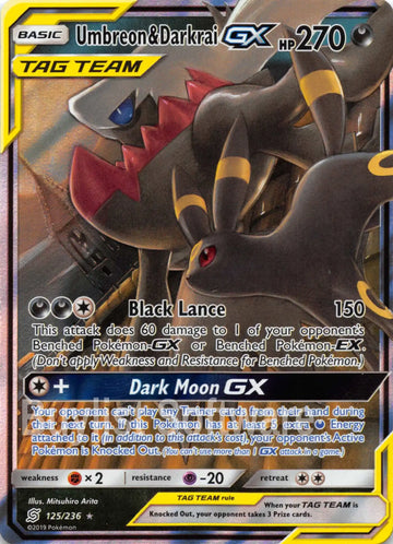 Umbreon & Darkrai GX [125/236] [Unified Minds] Holofoil