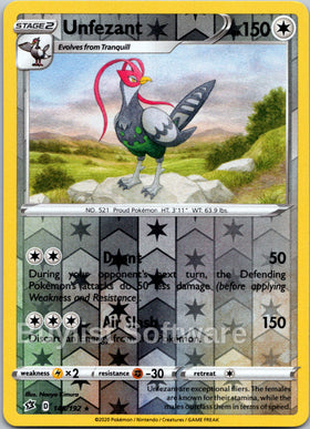 Unfezant [145/192] [Rebel Clash] Reverse Holofoil