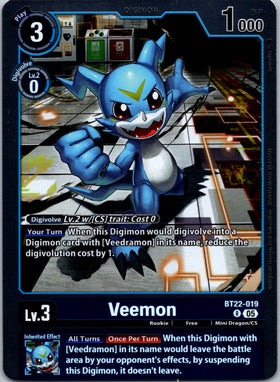 Veemon [BT22-019 R] [Cyber Eden] Foil