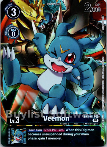 Veemon (Tamer's Evolution Box 2) [EX1-013 R] [Classic Collection] Foil