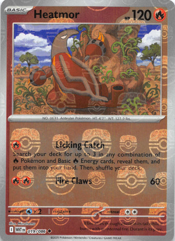 Heatmor (Poke Ball Pattern) [019/086] [White Flare] Holofoil