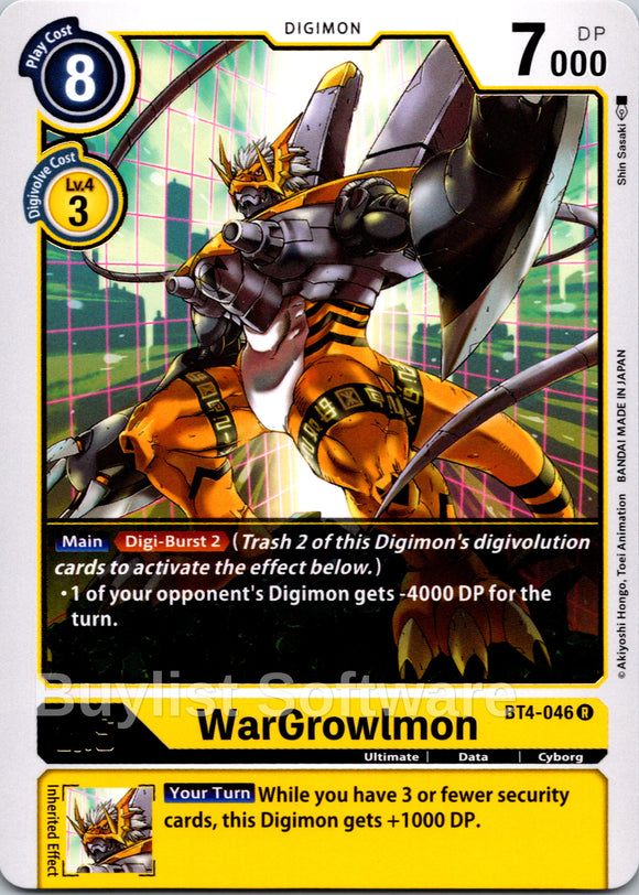 WarGrowlmon [BT4-046 R] [Great Legend]