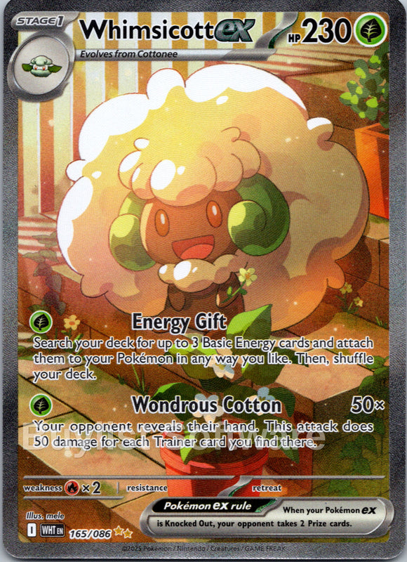 Whimsicott ex [165/086] [White Flare] Holofoil