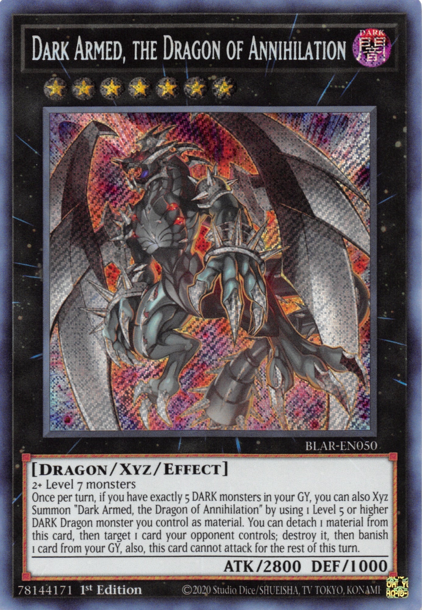 Dark Armed, the Dragon of Annihilation [BLAR-EN050] Secret Rare