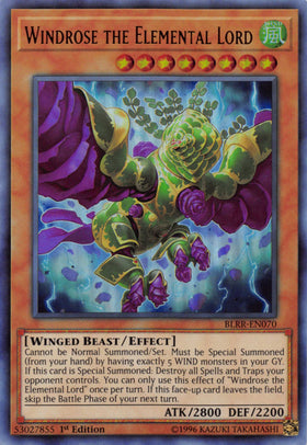 Windrose the Elemental Lord [BLRR-EN070] Ultra Rare