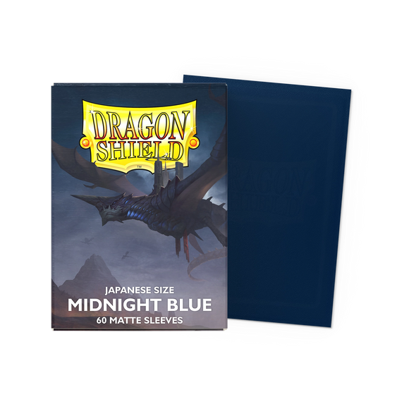 60ct Midnight Blue Dragon Shield Matte Sleeves (Japanese Size)