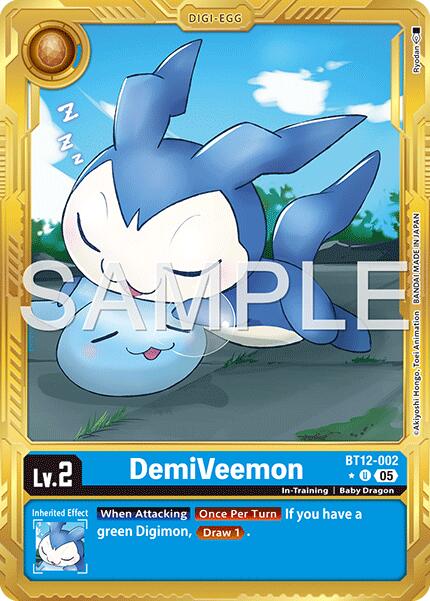DemiVeemon - BT12-002 (Gold Border)
